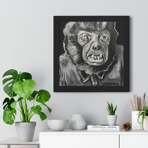 Latex Wolf Mask by Brian Carter Framed Matte Print in Black Frame with Acrylic Cover