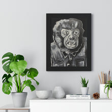 Load image into Gallery viewer, Latex Wolf Mask by Brian Carter Framed Matte Print in Black Frame with Acrylic Cover