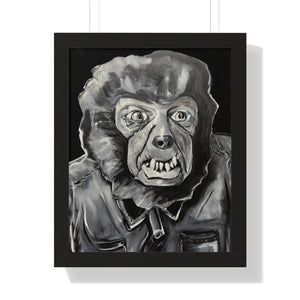 Latex Wolf Mask by Brian Carter Framed Matte Print in Black Frame with Acrylic Cover