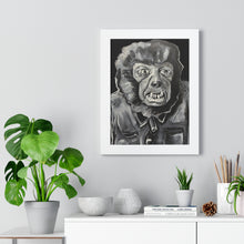 Load image into Gallery viewer, Latex Wolf Mask by Brian Carter Framed Matte Print in Black Frame with Acrylic Cover