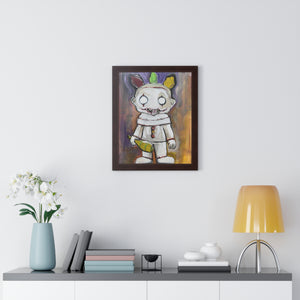 Twisted Clown by Brian Carter Framed Matte Print in Black Frame with Acrylic Cover