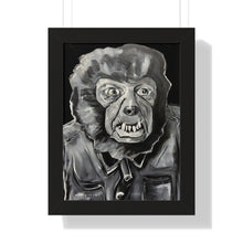 Load image into Gallery viewer, Latex Wolf Mask by Brian Carter Framed Matte Print in Black Frame with Acrylic Cover