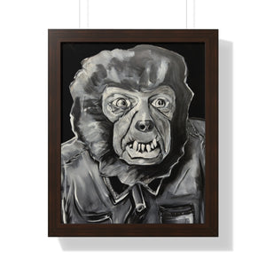 Latex Wolf Mask by Brian Carter Framed Matte Print in Black Frame with Acrylic Cover