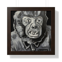 Load image into Gallery viewer, Latex Wolf Mask by Brian Carter Framed Matte Print in Black Frame with Acrylic Cover